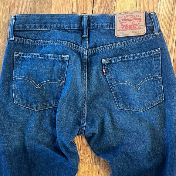 Levi's 514 Men's Dark Blue Straight-Leg Jeans- size 32x34 - Picture 7 of 10